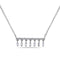 Bassali Necklaces 14K White Gold Diamond Fashion Bar Necklace